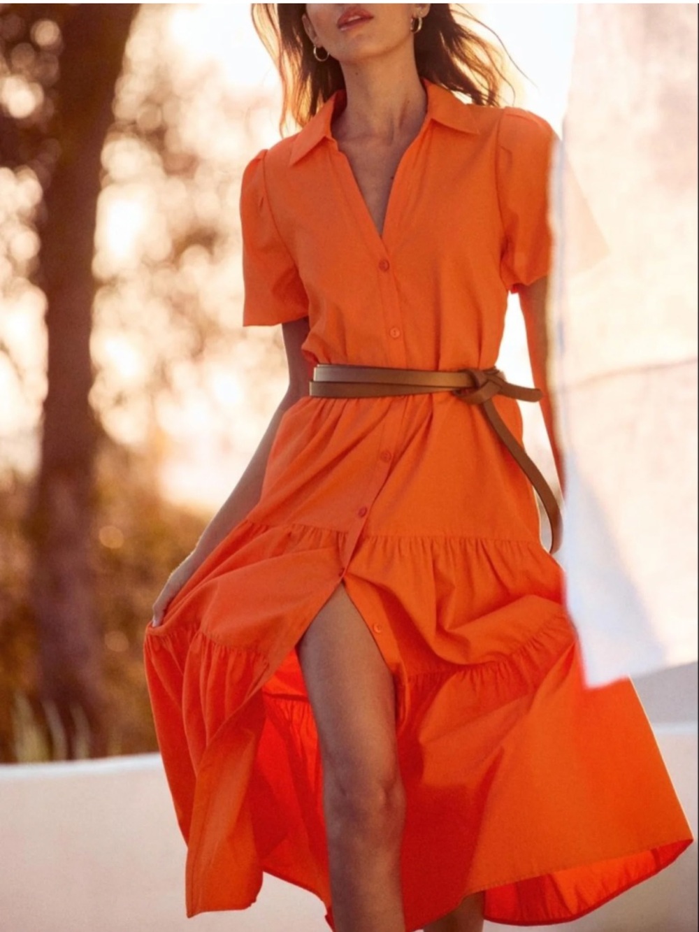 Brochu Walker The Havana Dress Tangerine